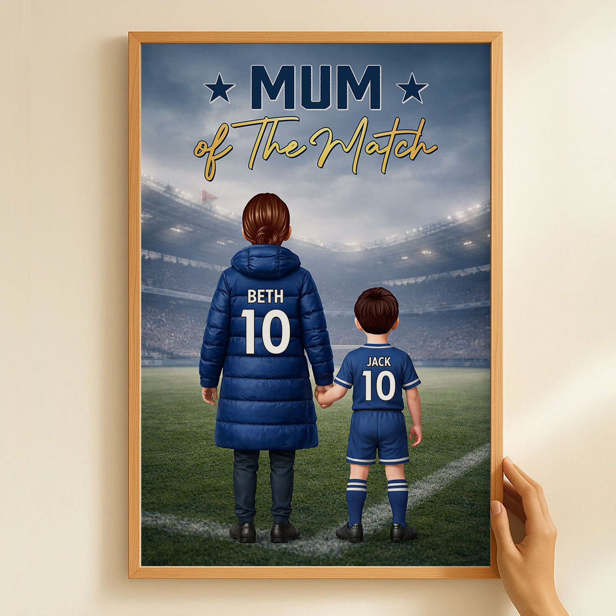 Mum Of The Match Football - Personalised Poster - Gift For Mum