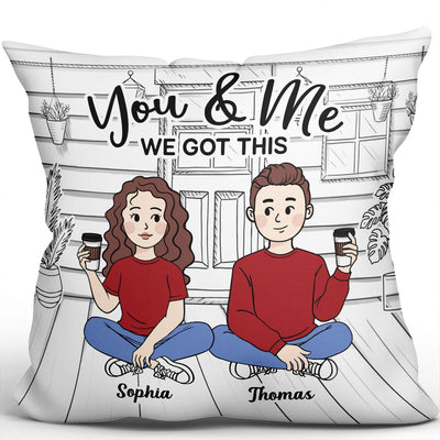 Cartoon Couple We Got This Personalized Pillow