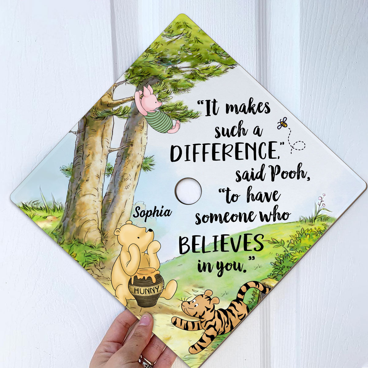 Hunny Bear It Make Such Different To Have Someone Believes In You Grad Gift Graduation Cap Topper