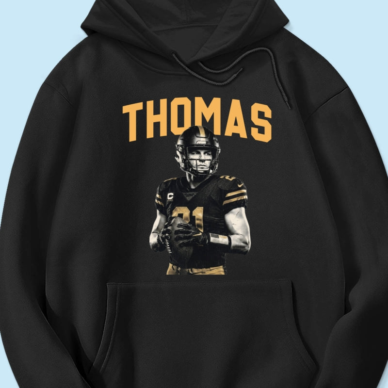 Custom Photo Retro Vintage Portrait - Personalized Shirt - Trendy Fall Tee for Football Mom
