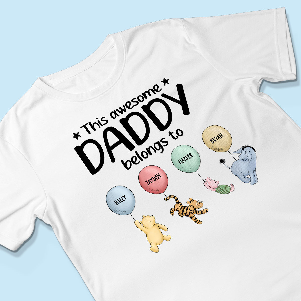 This Awesome Daddy Belongs To Cute Characters Personalized Shirt