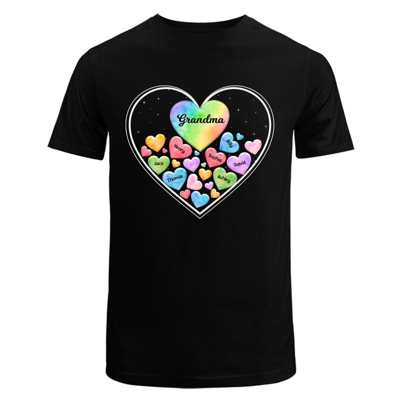 Grandma Mom Hearts In Heart Personalized Shirt