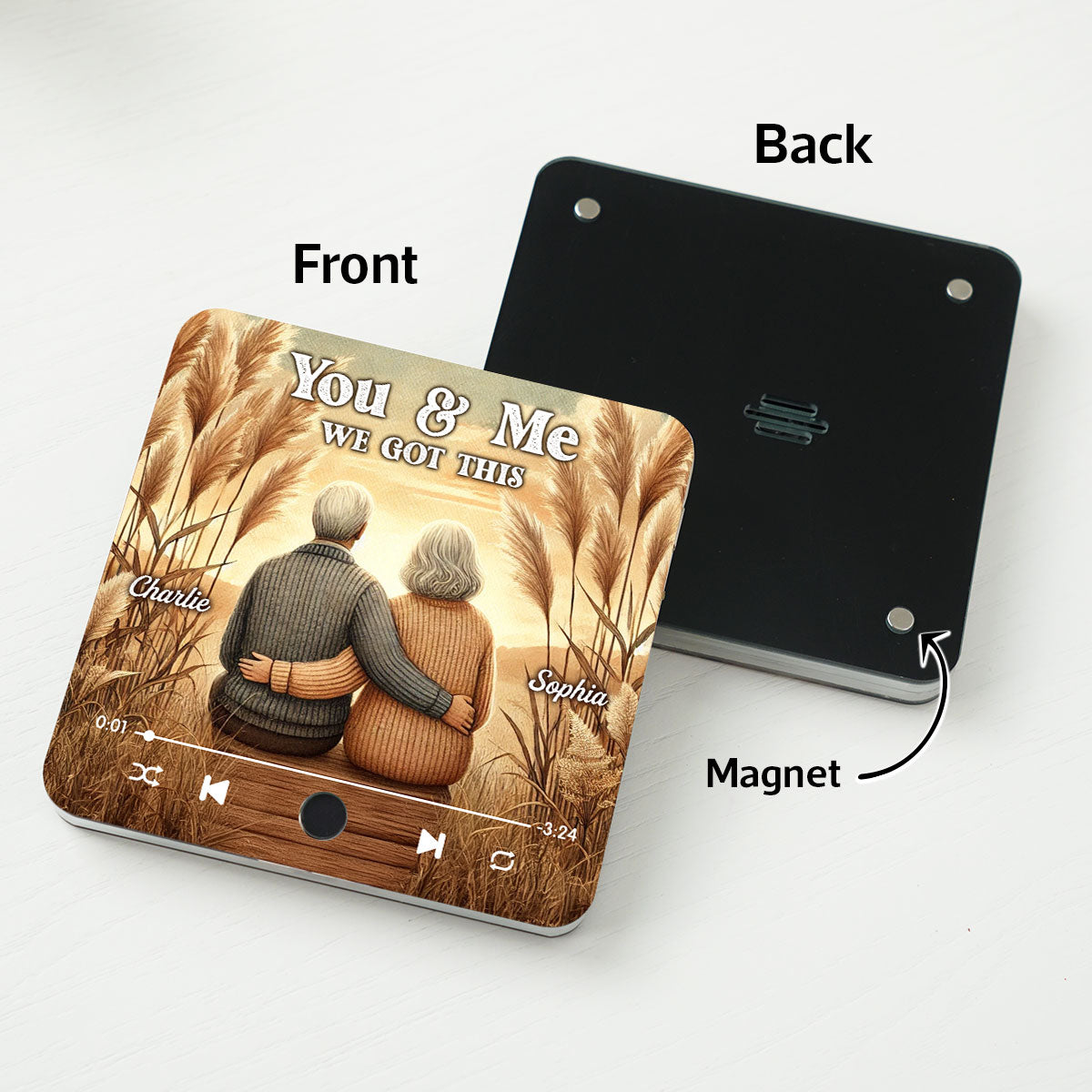 You & Me We Got This Old Couple Personalized Bluetooth Music Fridge Magnet, Valentine's Gift For Her, Gift For Him