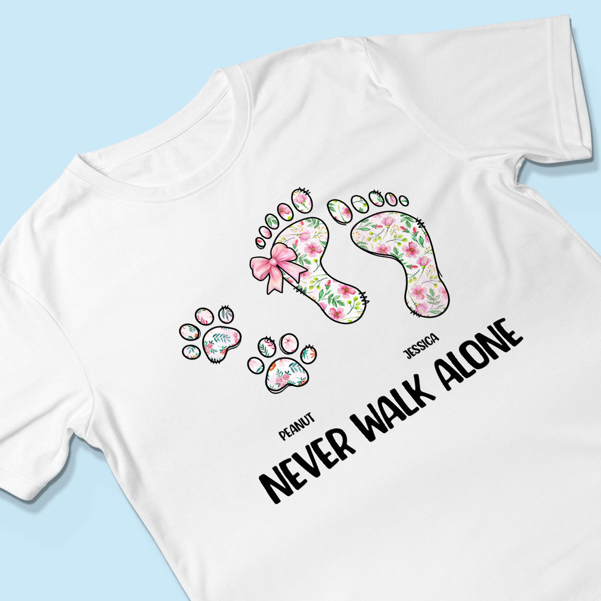 Dog Mom Never Walk Alone Personalized Shirt