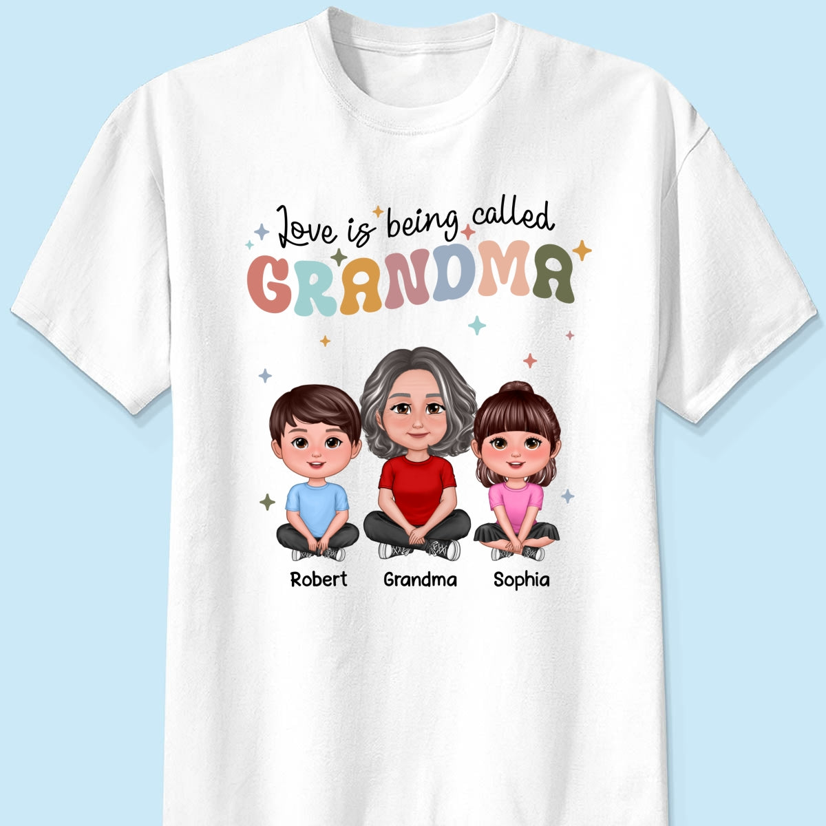 Love Being Called Grandma Retro Style Personalized Shirt