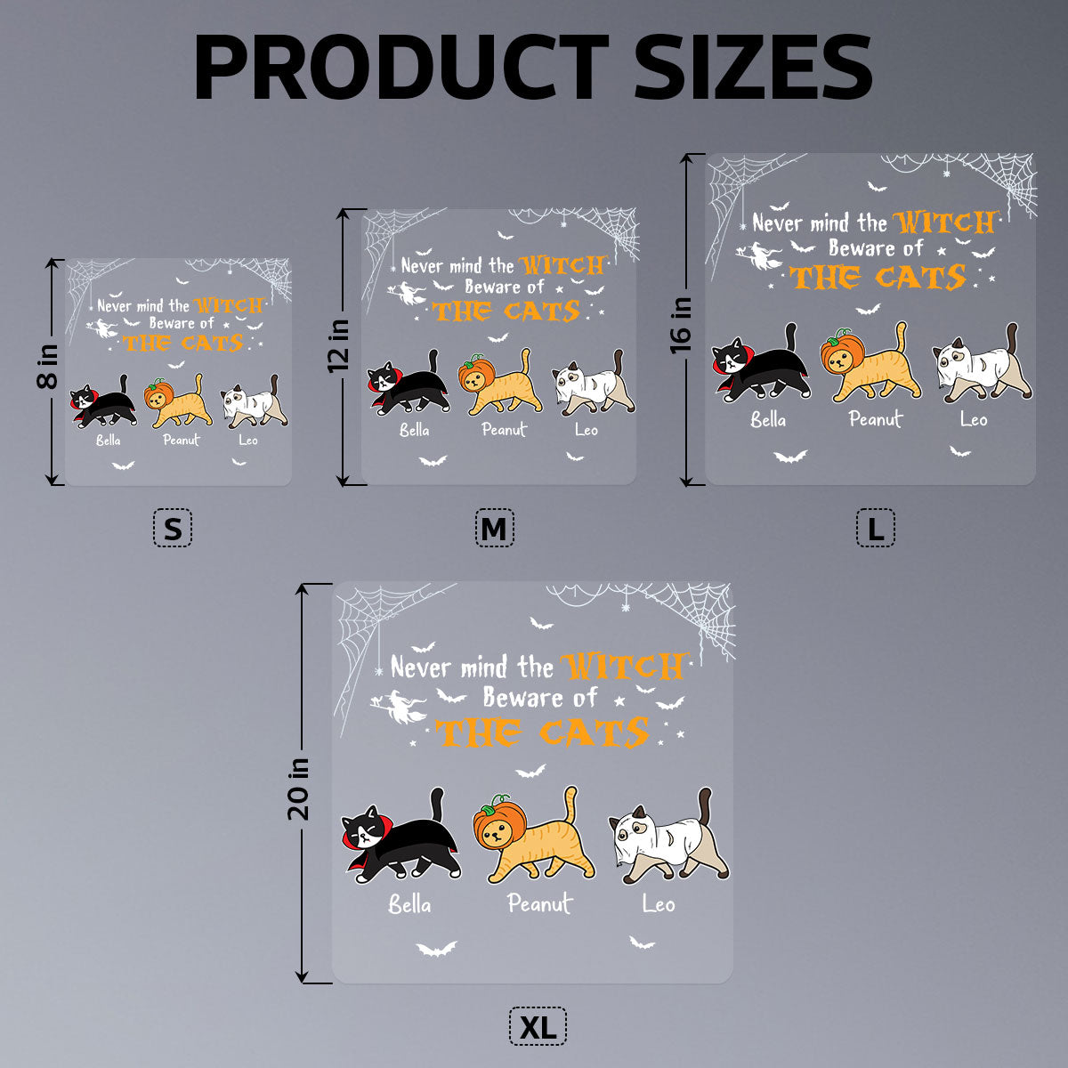 Never Mind The Witch Beware Of The Cats Halloween Decor Personalized Decal