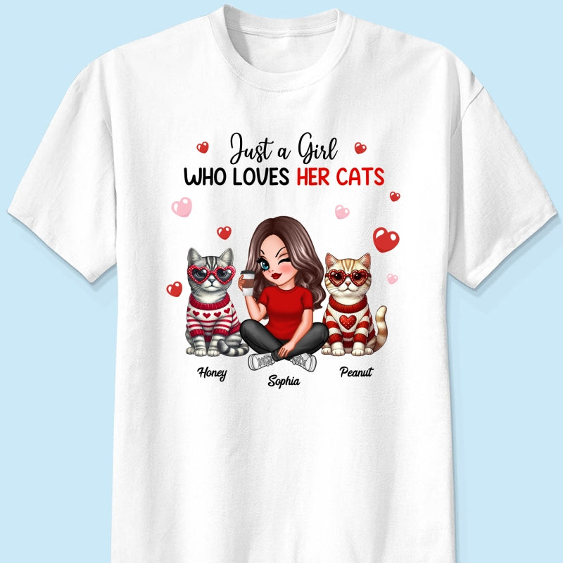 Just A Girl Who Loves Her Dogs  Dog Mom Personalized Shirt