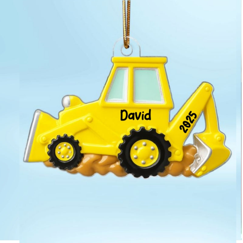Christmas Truck for Kids Boys Girls, Personalized 3D Effect Acrylic Ornament, Gift for Son, Daughter, Grandson, Granddaughter