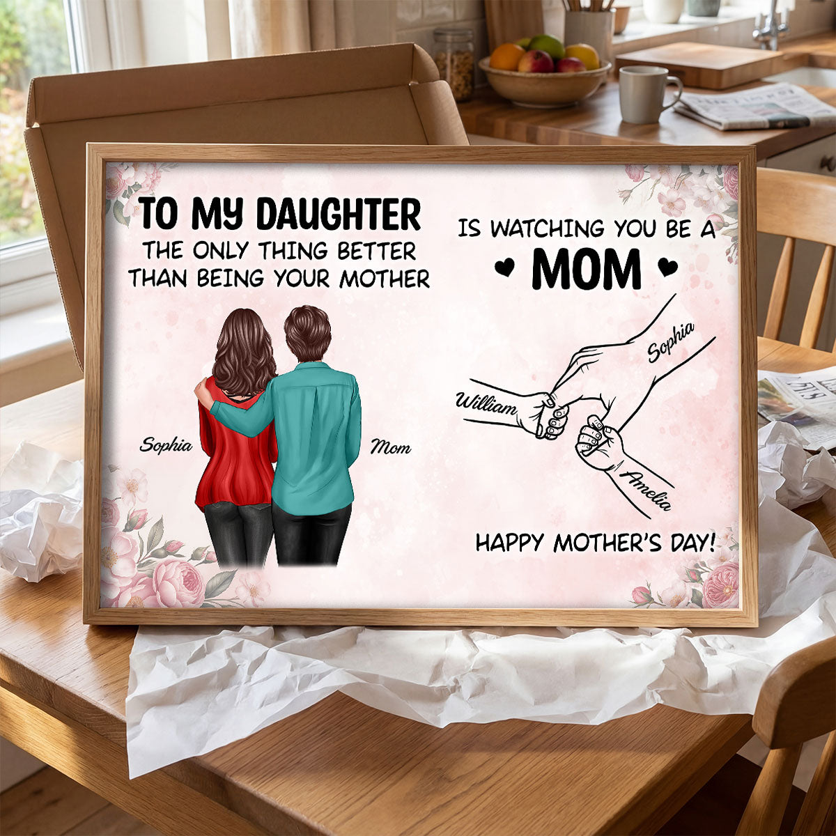 From Mom To Daughter Watching You Be A Mom - Personalized Poster - Mother's Day Gift For Daughter