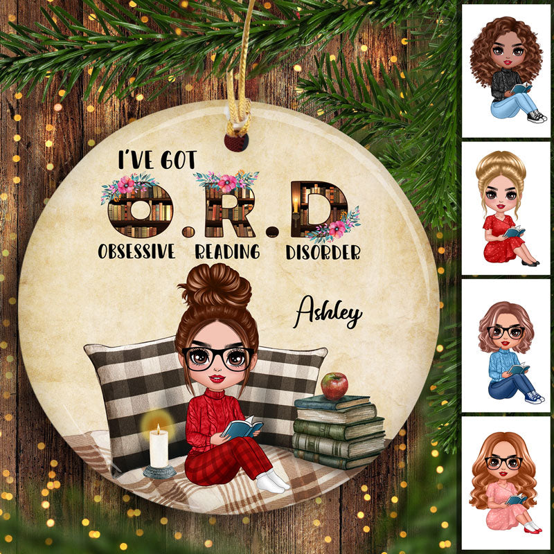 I‘ve Got Obsessive Reading Disorder Personalized Circle Ornament