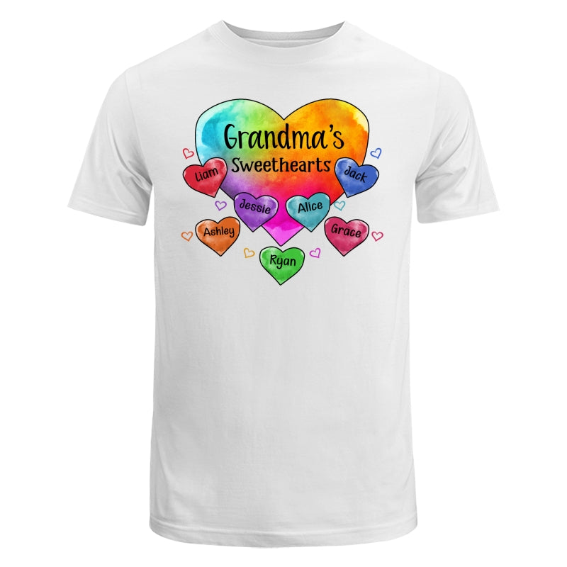 Grandma Sweethearts Pattern Personalized Light Shirt