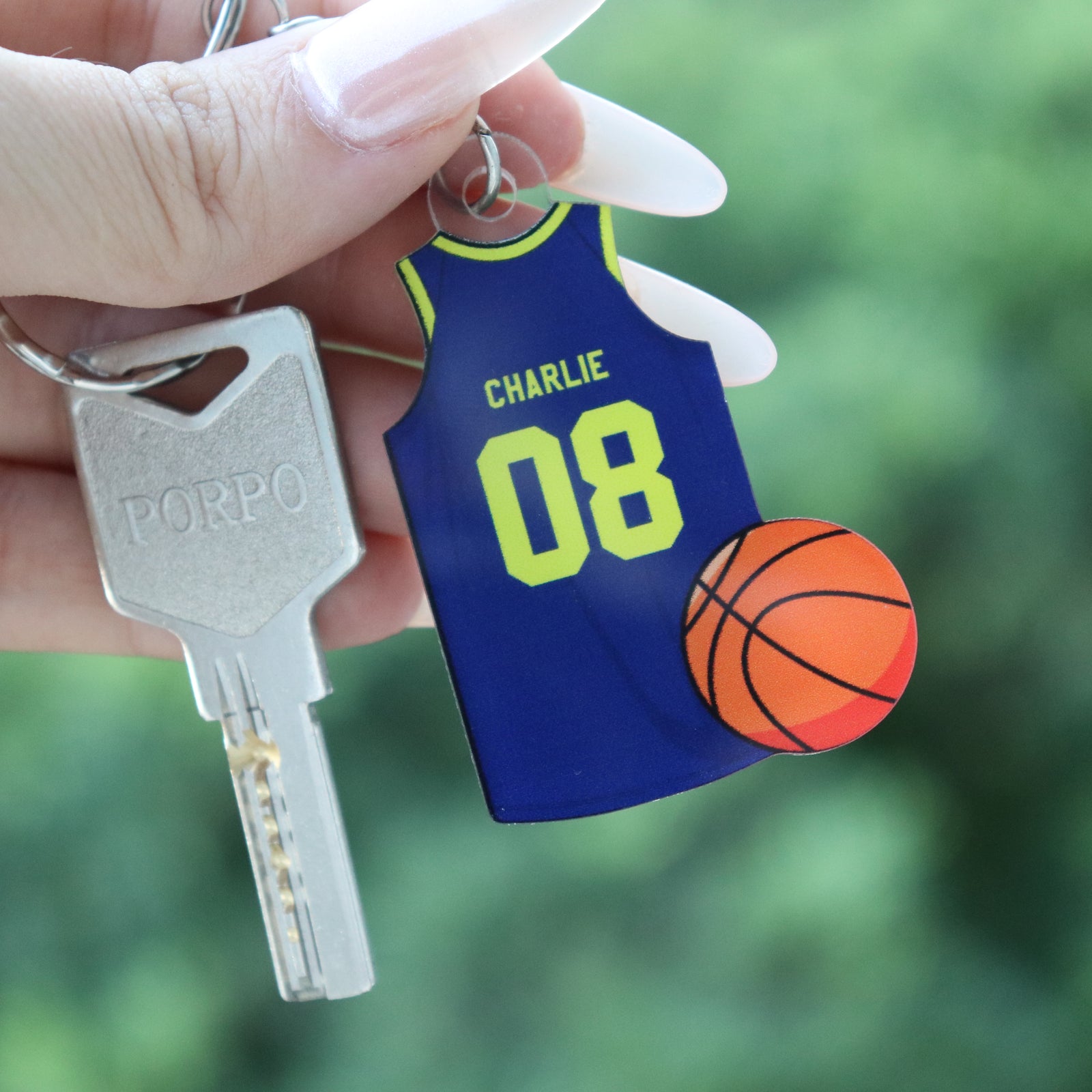 Basketball Jersey Gift For Son, Husband, Him Personalized Acrylic Keychain