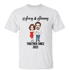 Caricature Couple Together Since Personalized Shirt