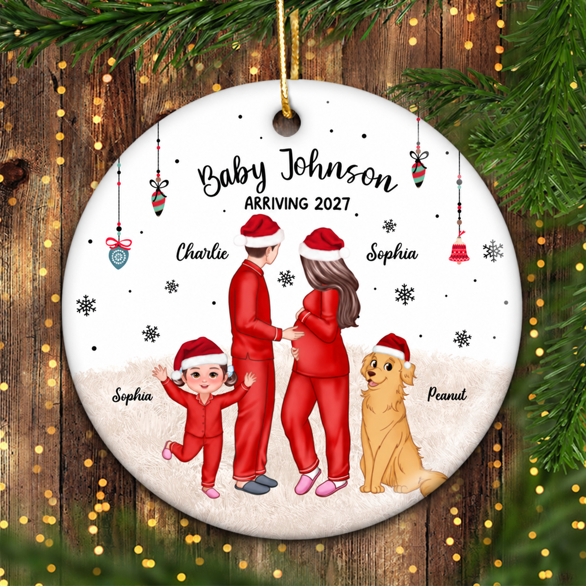 Pregnancy, New Mom Gift, Expecting Parent Gift - Personalized Ornament - New Mom Gift, Expecting Parent Gift