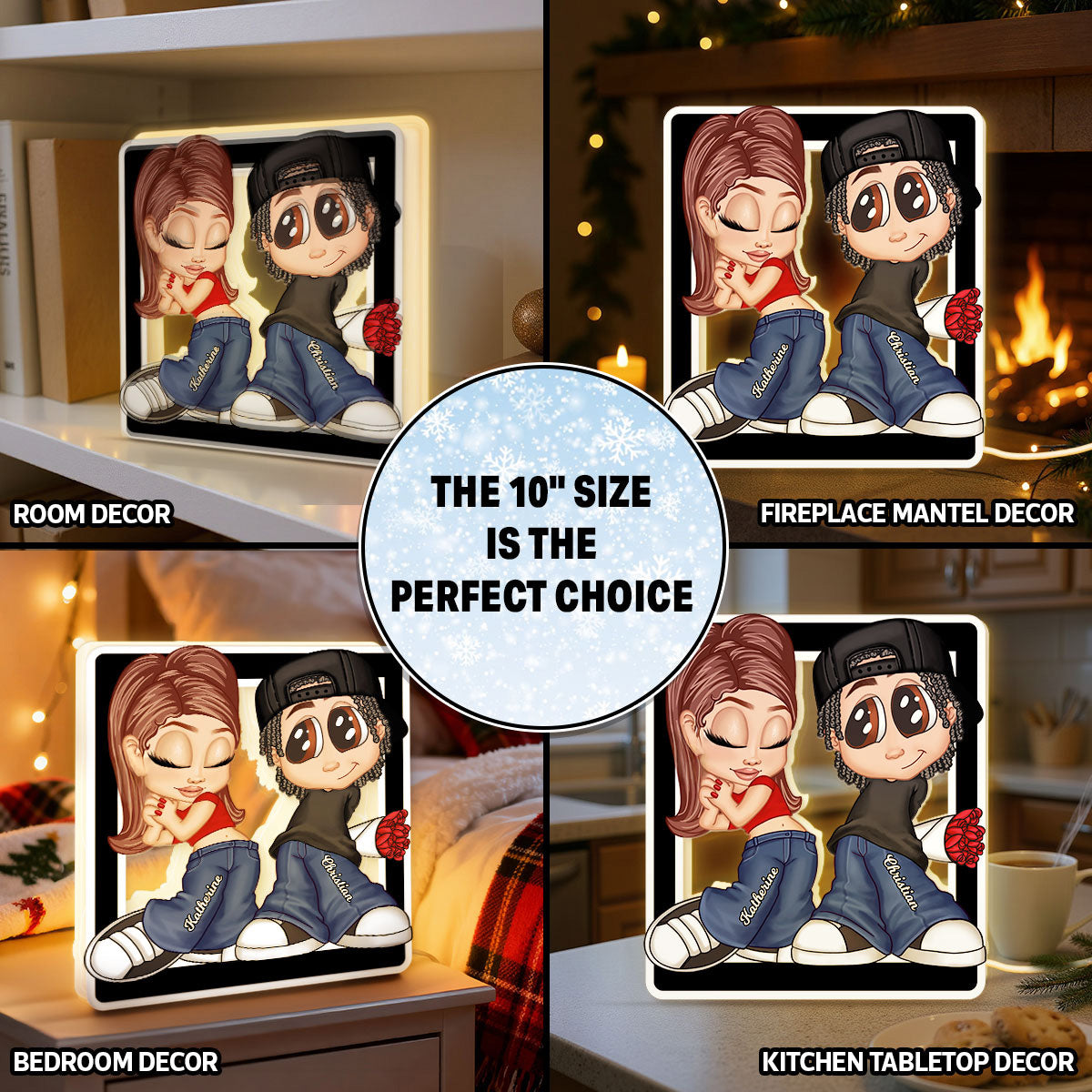 Y2K Style Couple Forever Love - Personalized Light Box - Gift For Couple