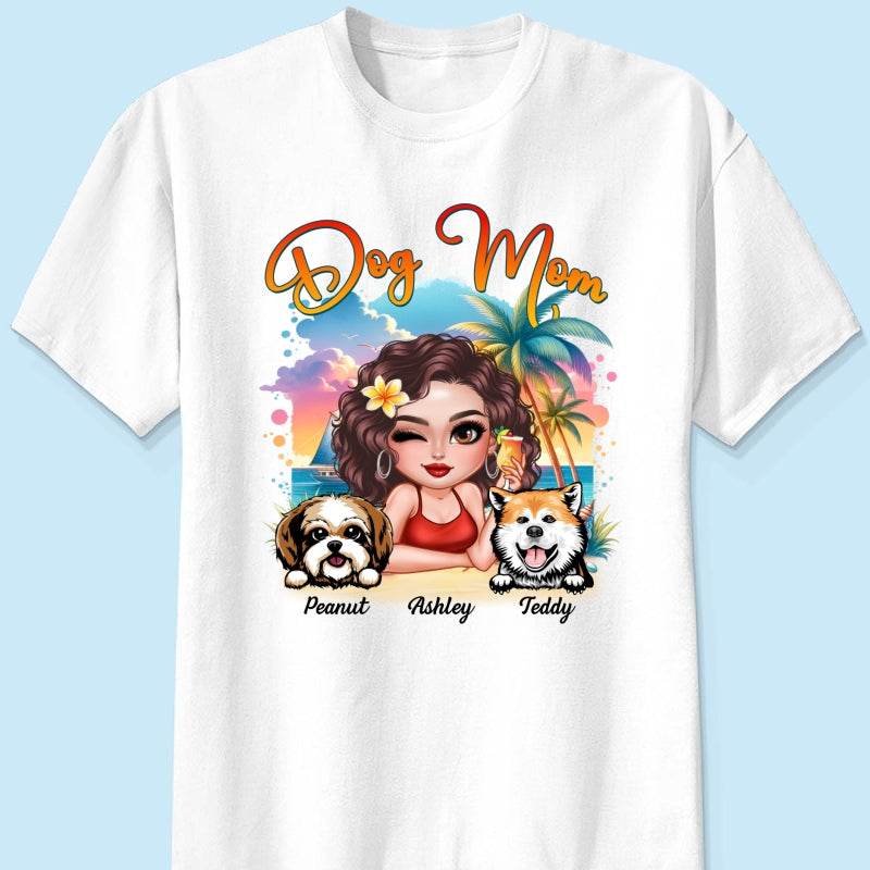Summer Vibe Dog Mom Personalized Shirt