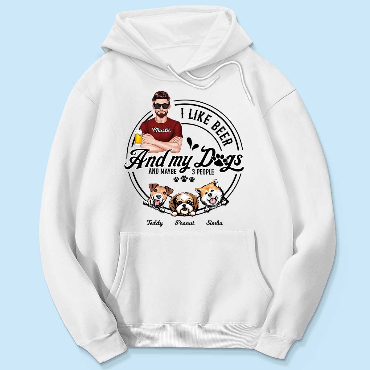 I Like Beer And My Dogs, Gift For Dog Dad, Gift For Him, Personalized Shirt