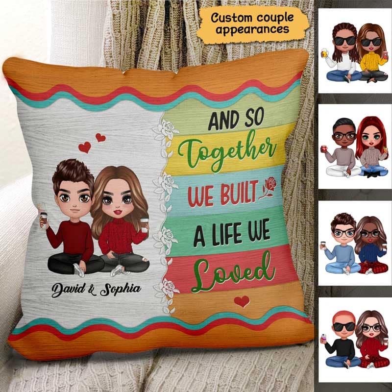 Couple We Got This Colorful Plank Personalized Pillow (Insert Included)
