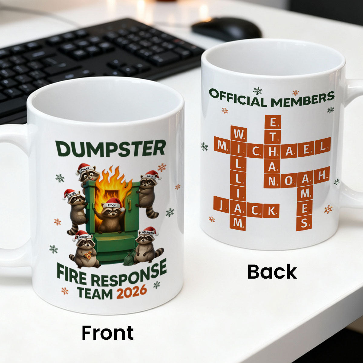 Forever Dumpster Team - Personalized Mug - Funny Holiday Gift for Coworkers