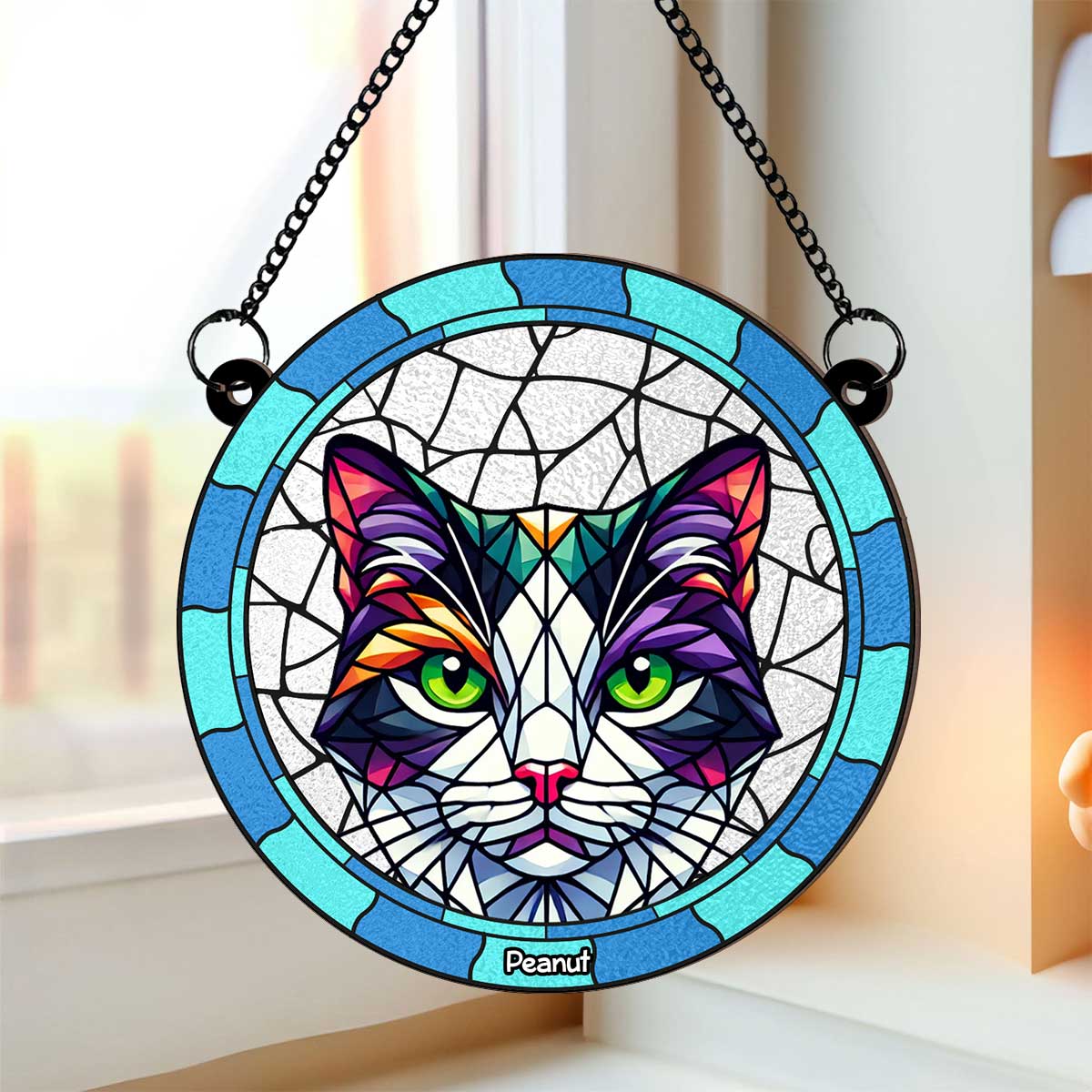 Custom Cat Memorial Personalized Acrylic Window Hanging , Sympathy Gift For Pet Owners, Pet Lovers