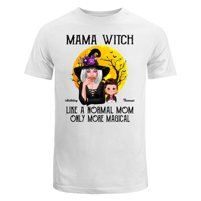 Mom Witch Like Normal Mom More Magical Halloween Personalized Shirt