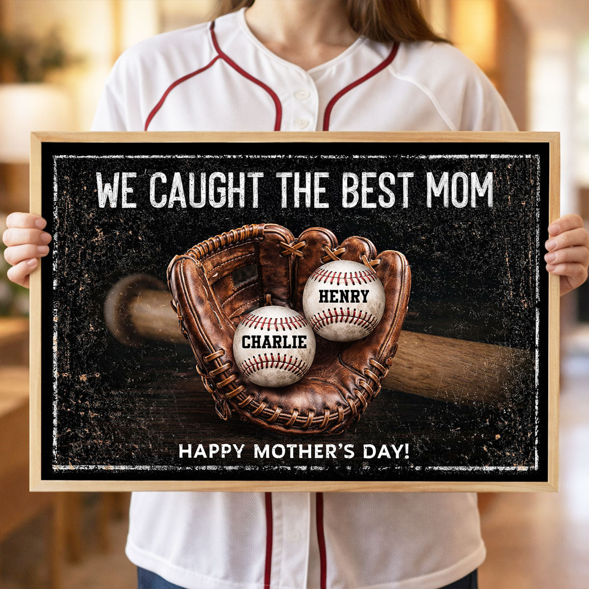We Caught The Best Mom - Personalized Poster - Heartfelt Mother's Day Gift for Mom, Wife