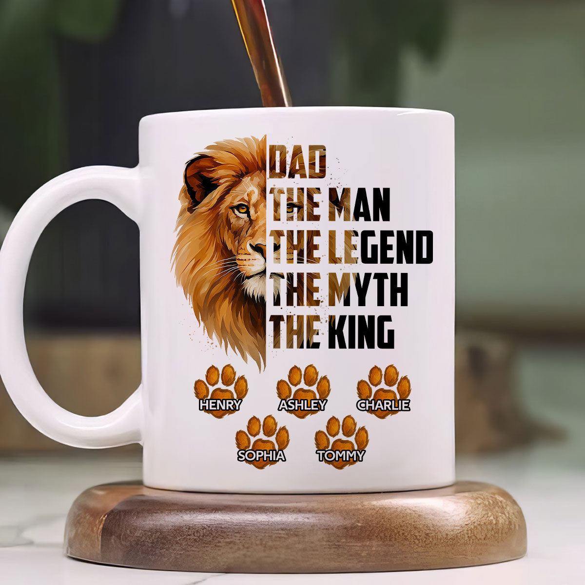 Dad The Man The Legend The Myth The King Personalized Mug, Father's Day Gift for Dad