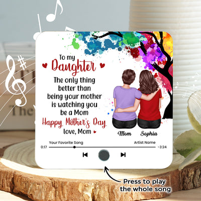 From Mom To My Daughter Personalized Music Fridge Magnet, Heartfelt Gift for Daughter, Daughter-in-law