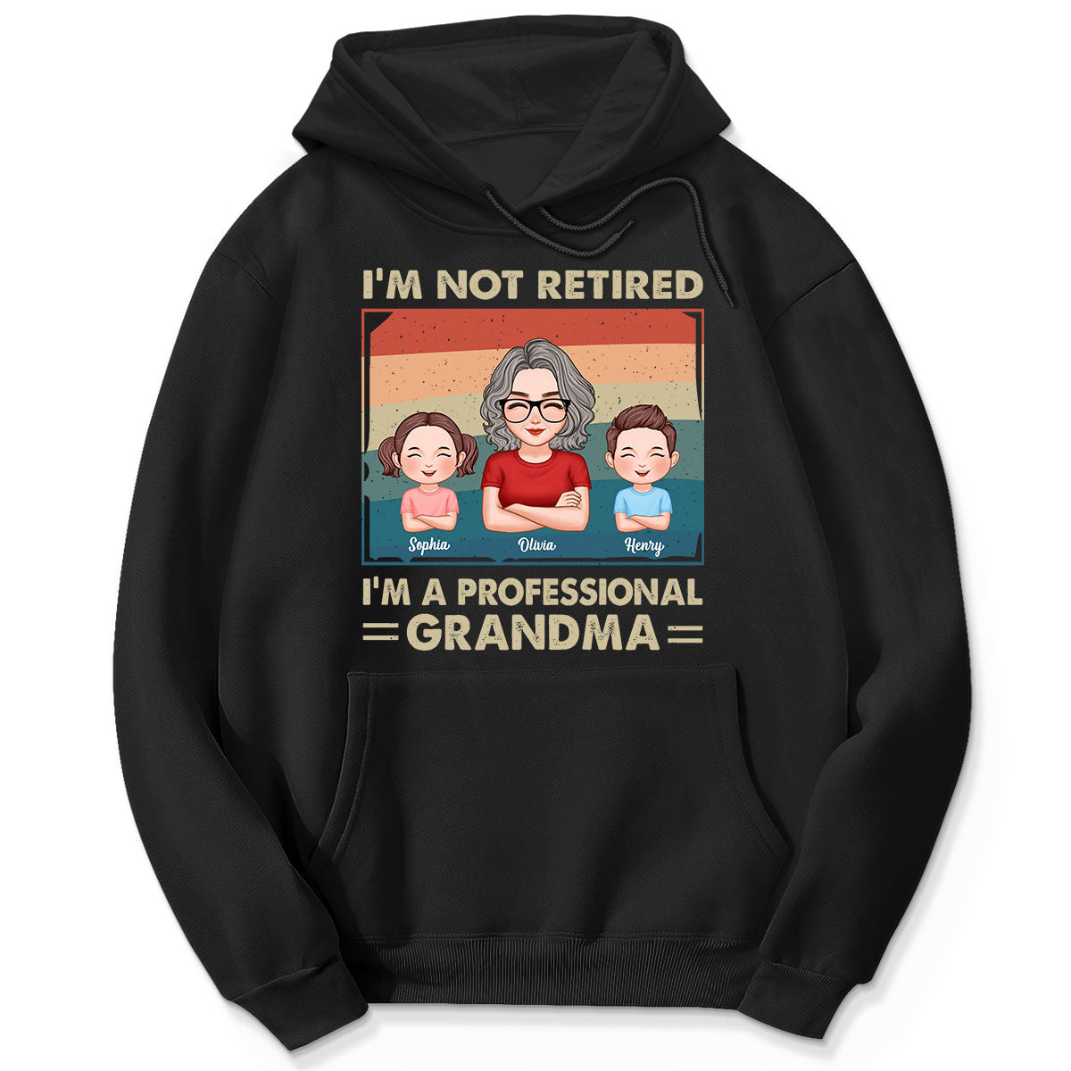 Retro I‘m Not Retired I’m Professional Grandma Personalized Shirt