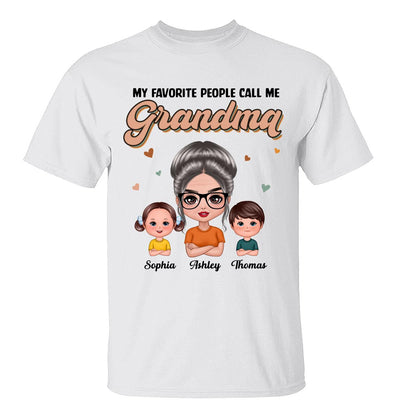 Flash Retro Grandmother Grandkids Personalized Shirt