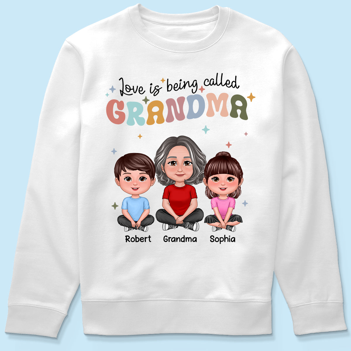 Love Being Called Grandma Retro Style Personalized Shirt
