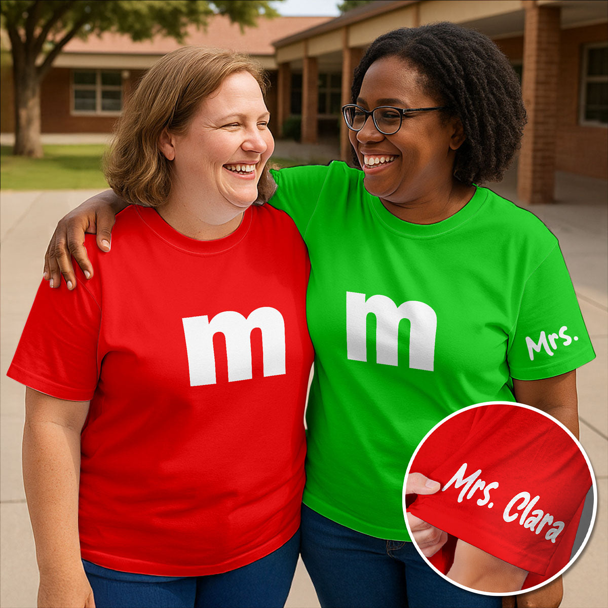 Halloween Colorful Colors Cute Personalized Shirt, Group Matching Shirt For Teachers, Besties