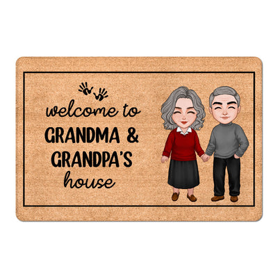 Grandparents Welcome Mat Home Decor Personalized Doormat