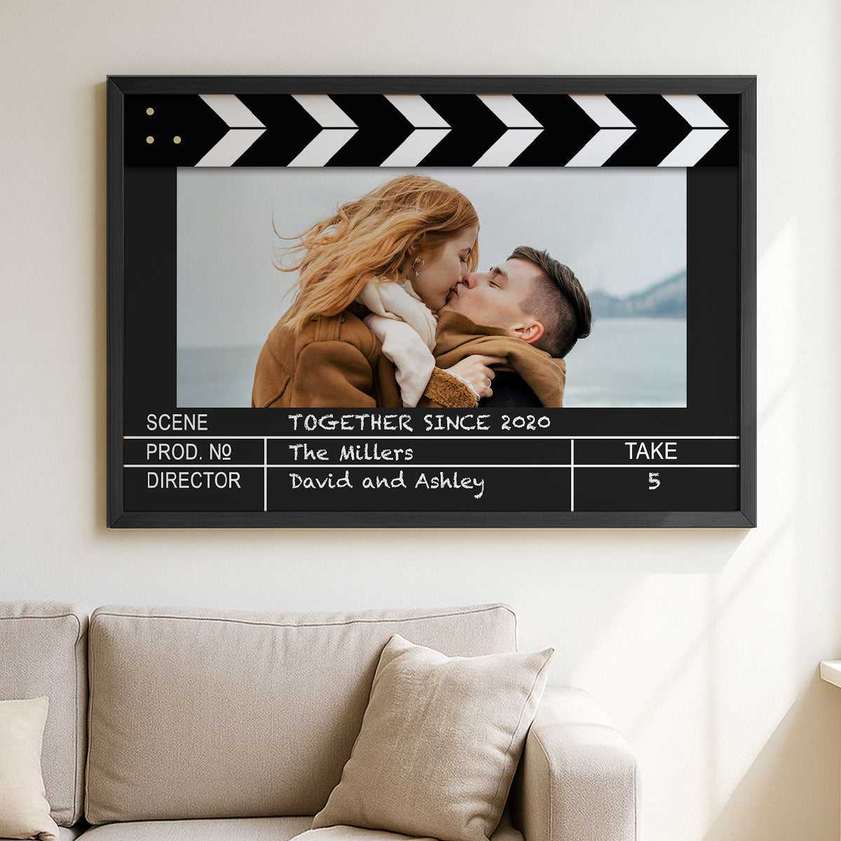 Custom Photo Home Decor Film Clapper Board Style Personalized Poster