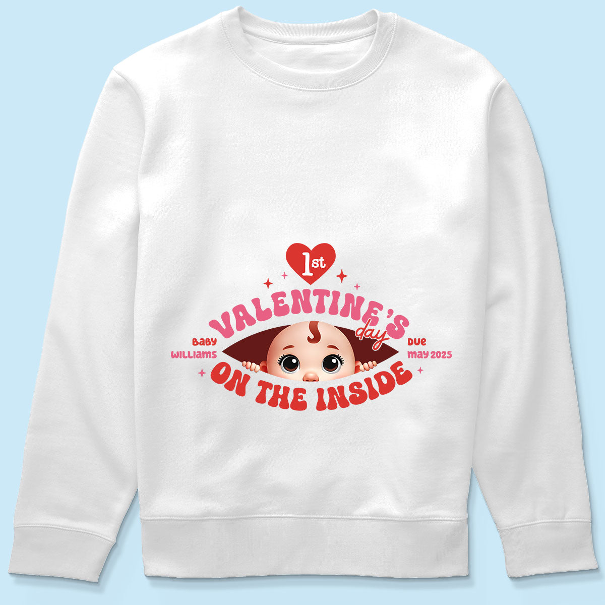 Baby's First  On The Inside Personalized Shirt, Custom Pregnancy Reveal Shirt, Expecting Mom