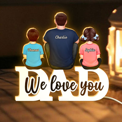 Dad We Love You Personalized Light Box, Gift For Dad