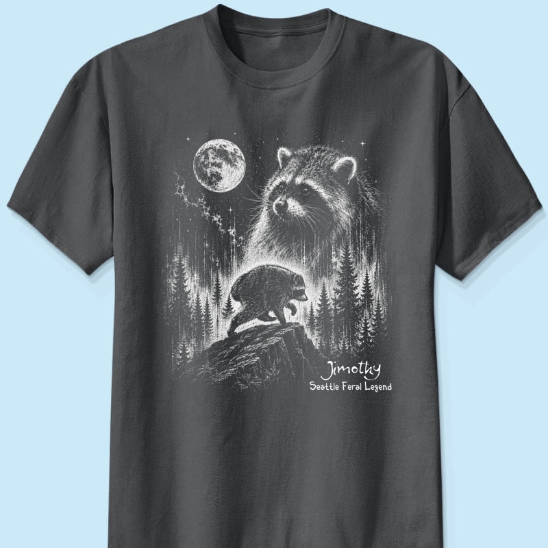 Trending Viral Retro Vintage Jimothy Raccoon Shirt - Trending 2026 Seattle Feral Legend Shirt