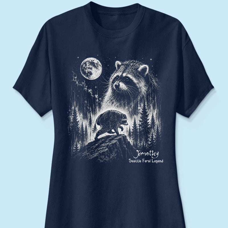 Trending Viral Retro Vintage Jimothy Raccoon Shirt - Trending 2026 Seattle Feral Legend Shirt