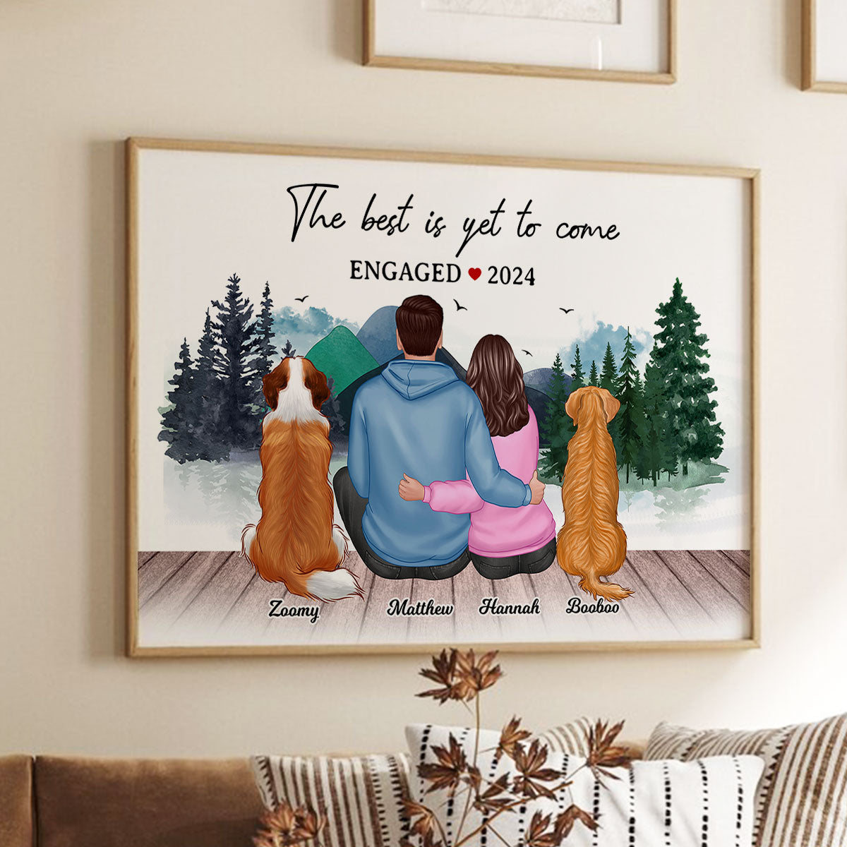 The Best Is Yet To Come Personalized Poster, Engagement Gift, Bridal Shower Gift for Couple, Best Friends, Sisters