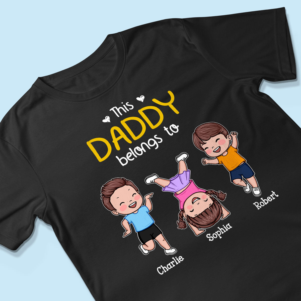 This Daddy Grandpa Belongs To Happy Kids Vector Personalized Shirt