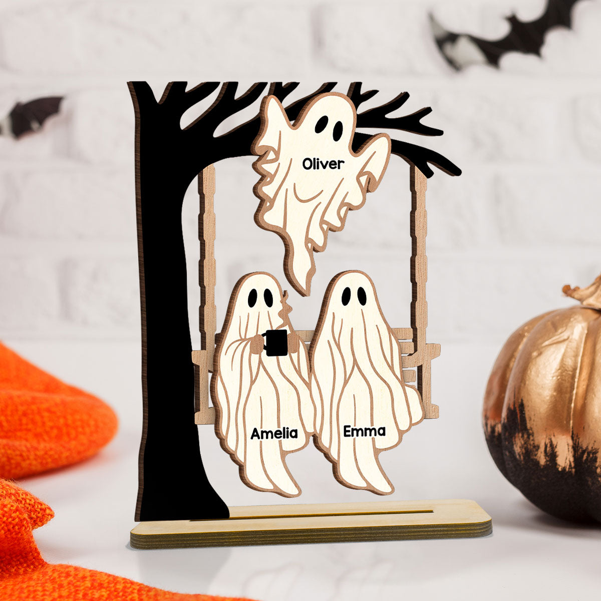 Ghost Friends We're Friends Until We Die Personalized Standing Wooden Plaque