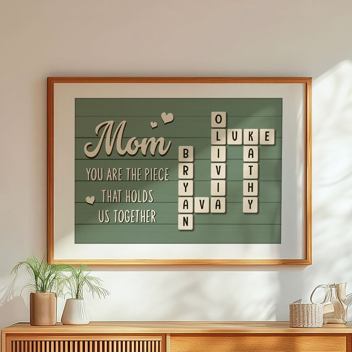 Mom The Piece That Holds Us Together Personalized Poster