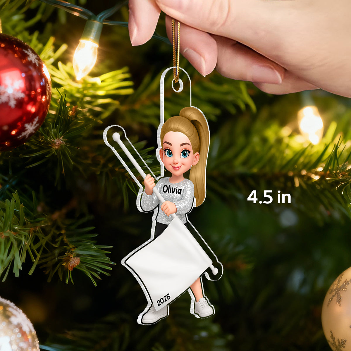 3D Effect Marching Band - Personalized Acrylic Car Hanger - Gift For Granddaughter, Grandson, Daughter, Son, Teen, Kid