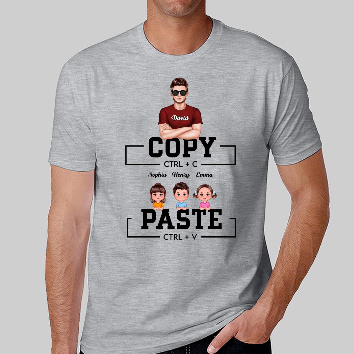 Ctrl C Ctrl V Copy Paste Matching Family Personalized Shirt