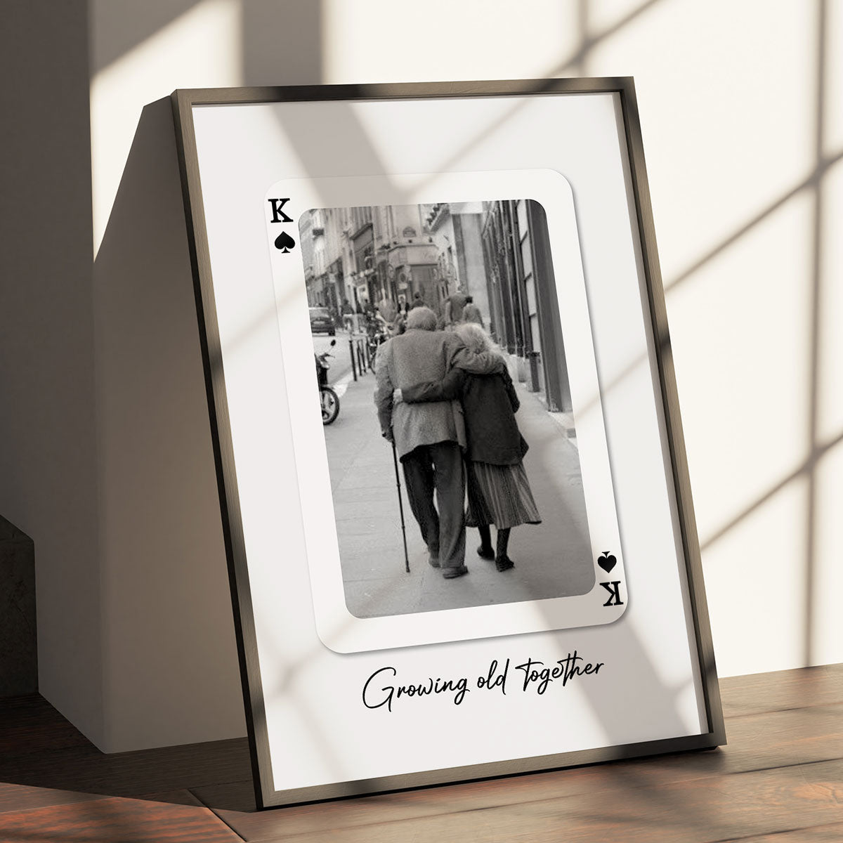 Custom Playing Cards Photo Print,  Gift For Her Personalized Wall Art, Unique Couples Gift, Romantic Gift