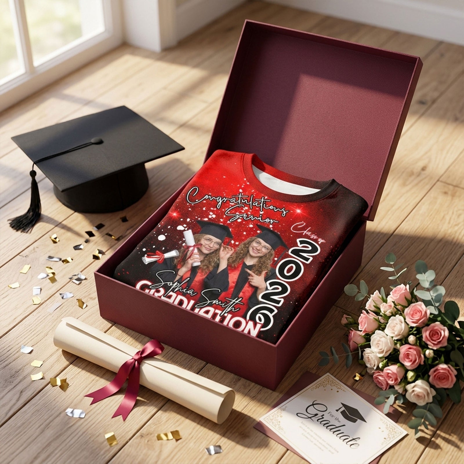 Class Of A Graduate Custom Photo - Personalized Shirt - Family Matching Graduation Shirt, Graduation Party Gift, Senior Class of 2026