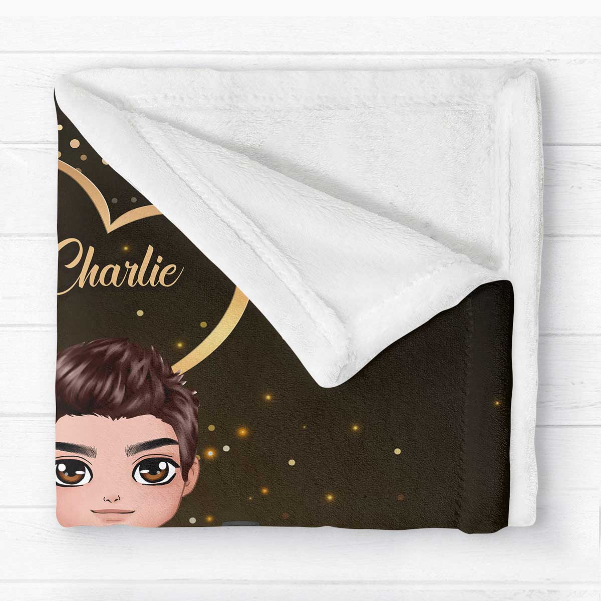 Doll Couple Sitting Together Since Anniversary Date Calendar Personalized Fleece Blanket - Anniversary Gift For Couple - Gift For Him, Gift For Her