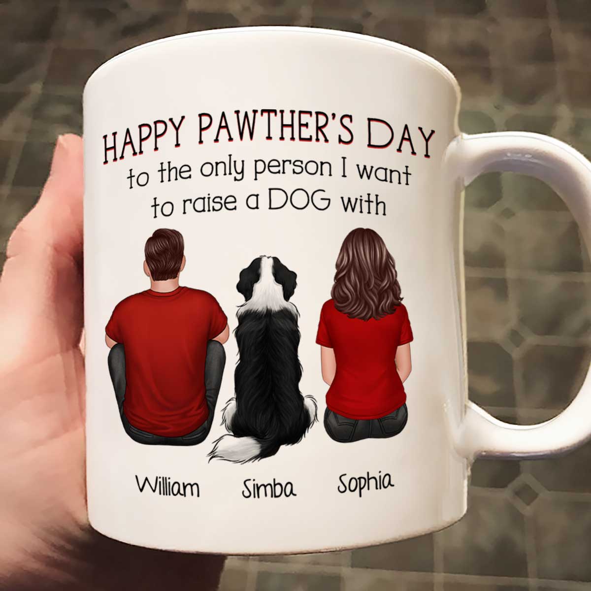 Happy Pawther‘s Day To The Person I Want To Raise A Dog Cat With Personalized Mug, Father‘s Day Gift For Dog Cat Dad