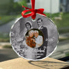 Personalized Wedding Anniversary Glass Ornament with Then and Now Photos, Custom Golden/Silver Anniversary Keepsake, Gift for Parents Grandparents