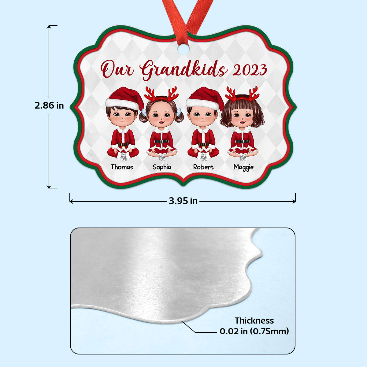 Christmas Costume Our Grandkids Personalized Christmas Ornament